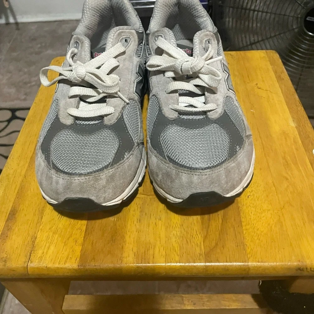 New Balance Gray and White Sneakers